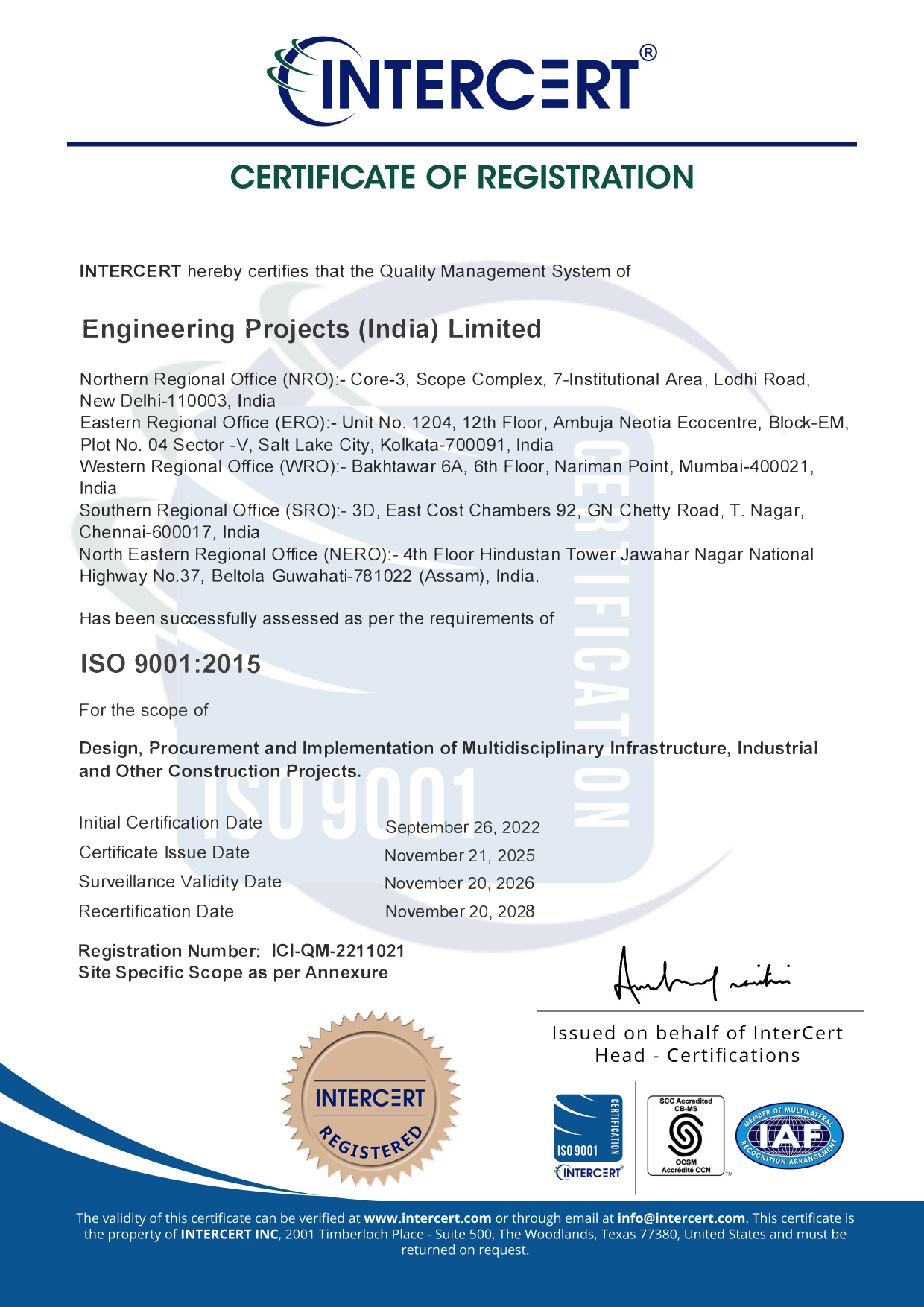 ISO Certification